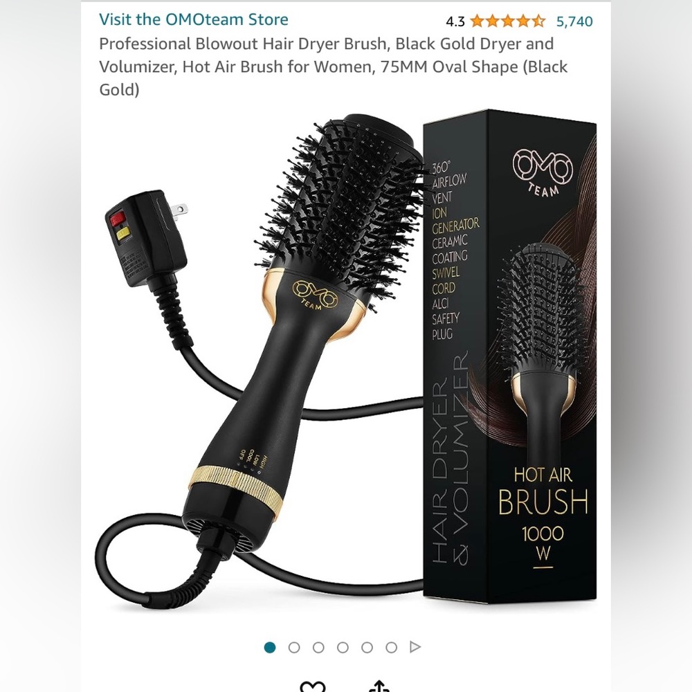 Hair dryer brush
